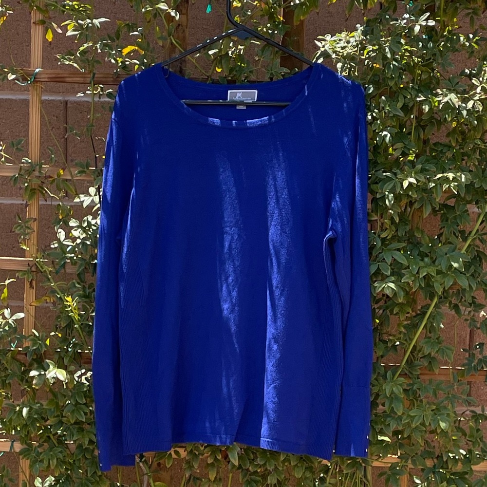 JM Collection Indigo Blue Sweater